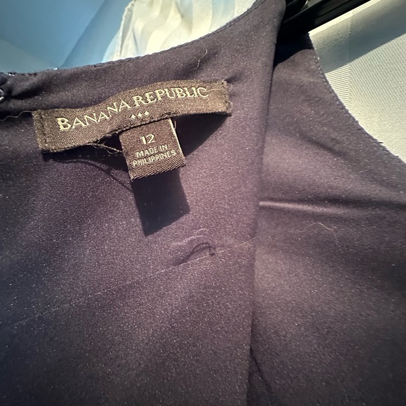 Pretty Banana Republic Navy Plaid Sleeveless Dress - Picture 3 of 5